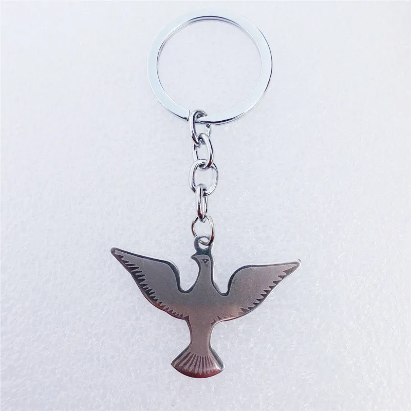 Брелок Dove Of Peace из нержавеющей стали брелки птица для женщин и мужчин ювелирные
