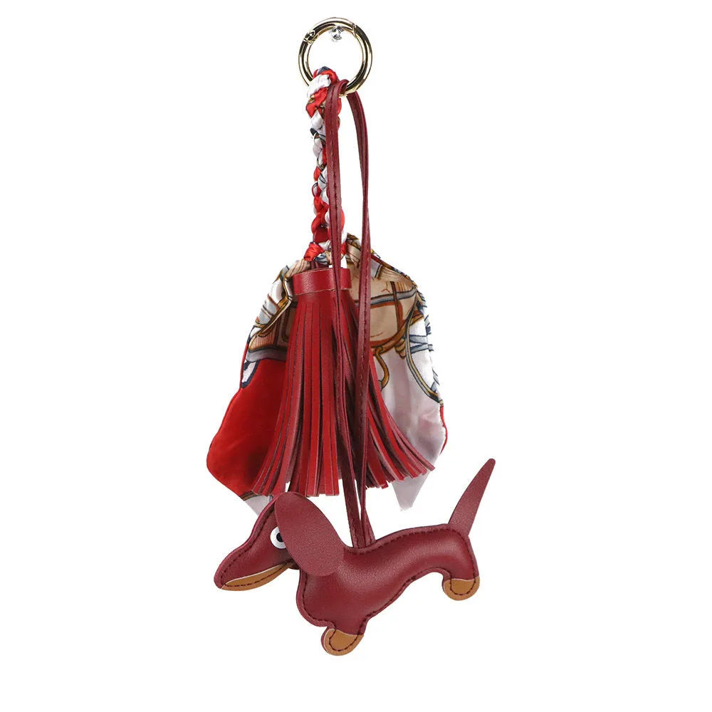 Роскошный известный бренд PU кожа собака сумка для ключей Подвеска Аксессуары Брелок на цепочку для ключей женский подарок брелок