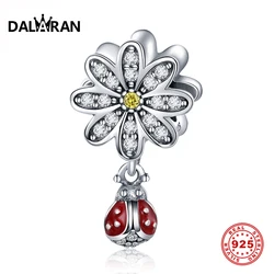 DALARAN Silver Flowers 925 Sterling Silver Seven Star Ladybug Plant Series Pendant Wild DIY Bracelet Accessories DALARAN Silver Flowers 925 Sterling Silver Seven Star Ladybug Plant Series Pendant Wild DIY Bracelet Accessories