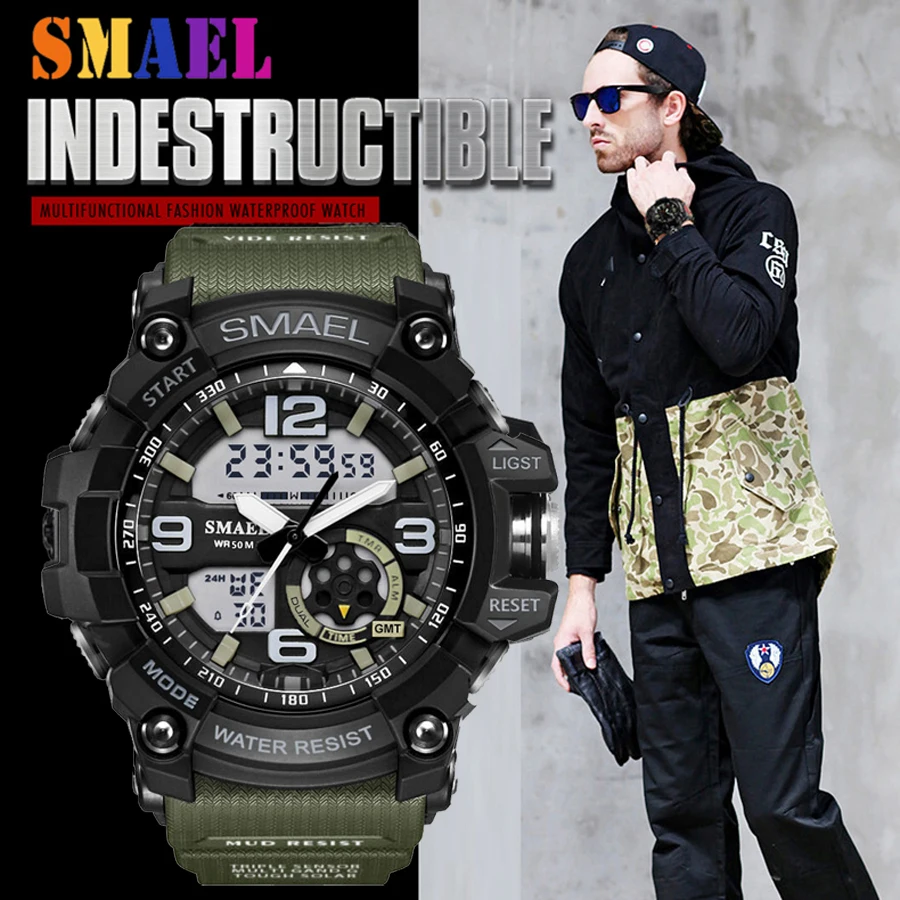 Sport Watches Men Military Army Mens Watch Reloj Led Digital Sports Wristwatch Male Gift Analog S Shock Automatic Watches Male