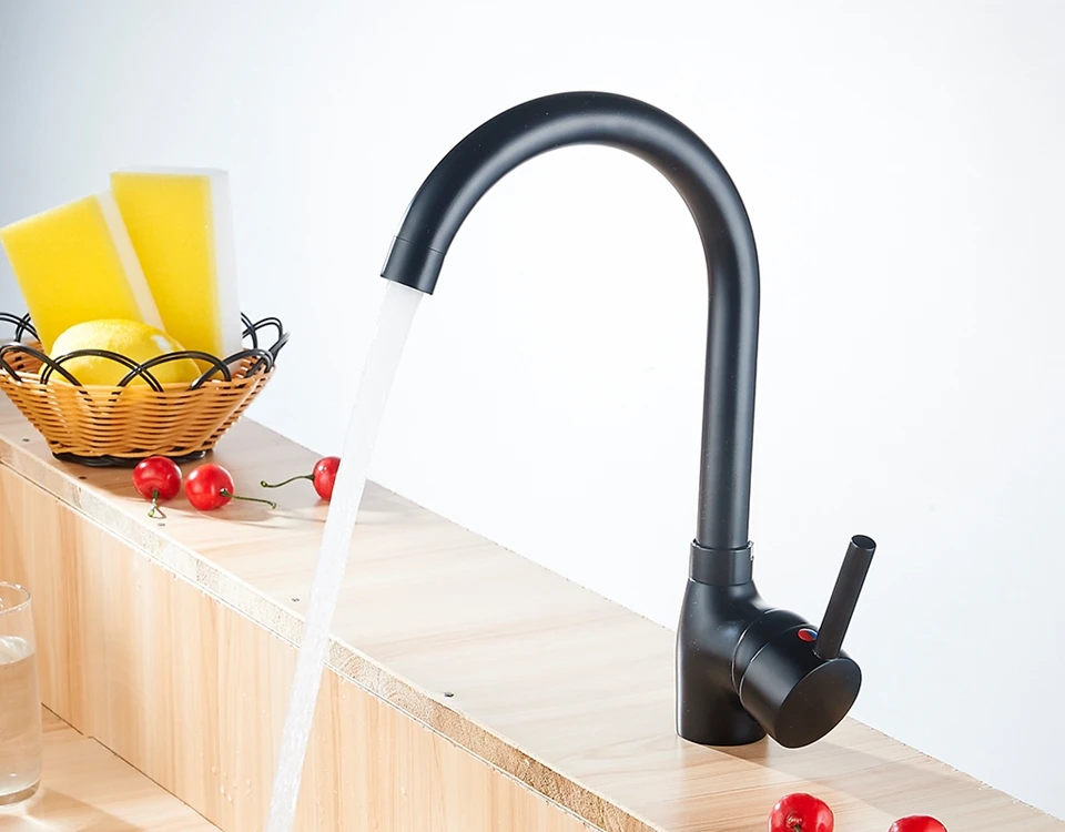 Frap современный кухонный смеситель с одной ручкой, гибкий кухонный кран для горячей и холодной воды, черный кухонный кран, смеситель для раковины, Y40092-1