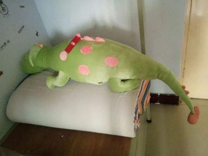 Dorimytrader Kawaii Anime Dinosaur Plush Toy Pillow Large Stuffed Soft Cartoon Colorful  Dinosuars Doll for Kids Friends Gift Decoration 59inch 150cm DY50244 (7)