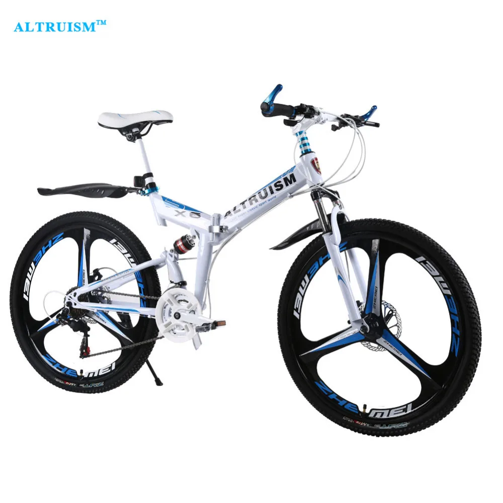 Altruism X6 21 Speed Folding Bike Bicycle Mountain Cycling Bicicleta 26 Steel Bicicletas Mens Mountain Bisiklet Taga Stroller