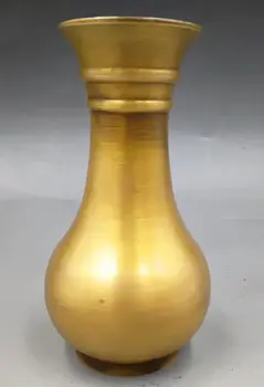 

CHINESE BRASS HAND-CARVED Copper vase statues