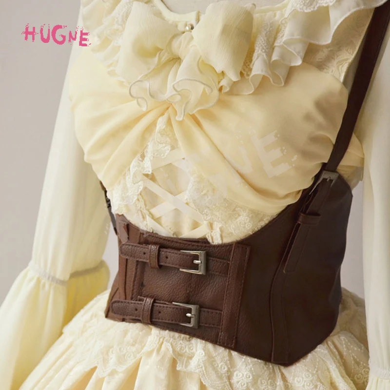 Vintage-Women-s-Corset-Vest-Steampunk-Harness-Strechy-Waistcoat-Wide-Cincher-with-Buckle