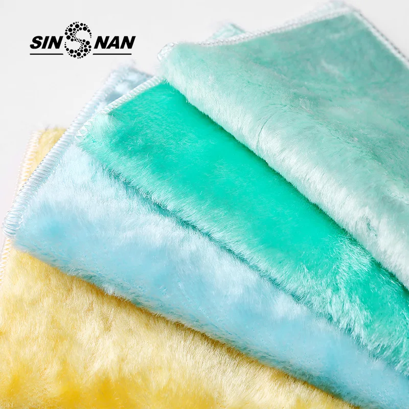 

SINSNAN Microfiber Super Absorbent Non-stick Oil Mercerizing Multi-function Bamboo Fiber Kitchen Towel Wooden Fiber Dishcloth