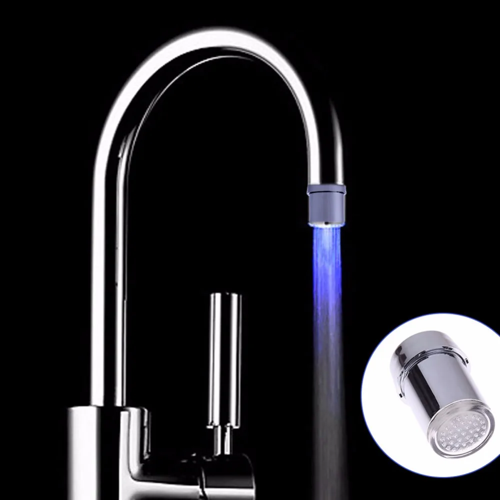 1 шт. M24 водопроводный кран головки температурного датчика Изменение Цвета ABS кухня ванная комната кран аксессуары инструменты насадка