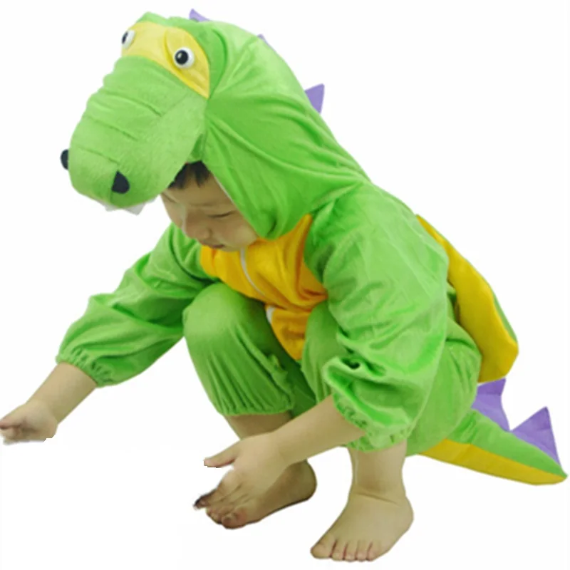 Abbigliamento Abbigliamento unisex bimbi Costumi e maschere Costume da bambino Green Dinosaur 