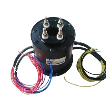 

4 Ways Through Bore Slip Ring With 50mm Hole Smooth Transmission Stable Rotation 170A Per Circuit On Medical Equipment