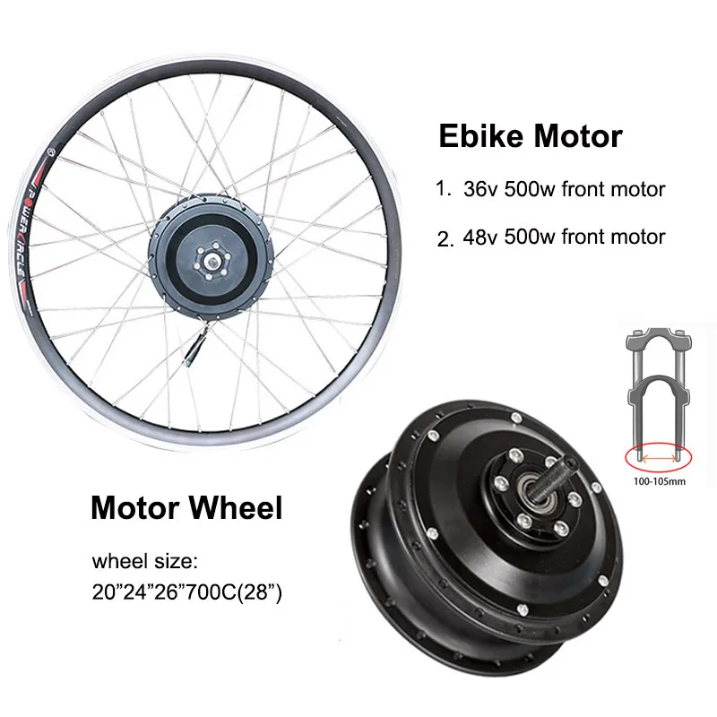 36 В, 48 В, 500 Вт, комплект для электровелосипеда 2", 24", 2", 700C(28"), комплект для электровелосипеда с литиевой батареей, Аксессуары для велосипеда