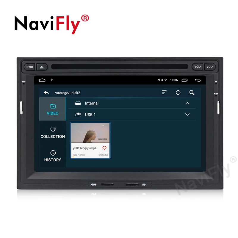 Perfect NaviFly 2 Din 2G+32G Android 9.1 car multimedia player for PEUGEOT 3008 5008 with gps navigation dvd radio player Quad core WIFI 3