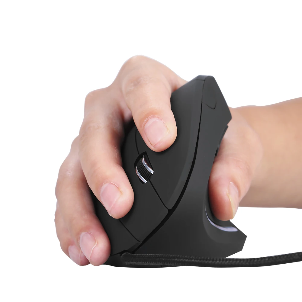 Vertical Mouse USB Ergonomic Optical Mouse High Precision Adjustable