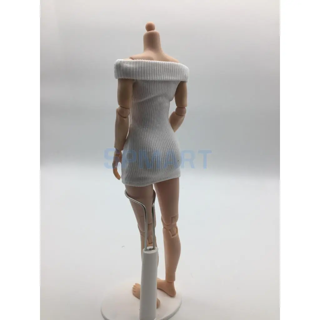 1/6 Scale White Off-shoulder Knit Mini Dress & Briefs Outfit Set for 12 INCH Action Figure    Cy Girls Accessories