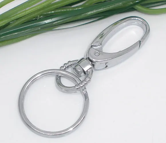 

Alloy Key Chains Key Rings Lobster clasp Silver Tone 7.5cm(3") Dia, 1 Piece new