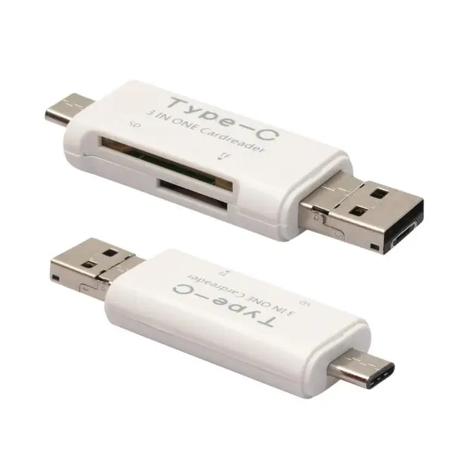 Кардридер 3in1 Тип C Micro USB OTG TF SD MS Card Reader USB 3,1 адаптер для Macbook Прямая доставка Jan12