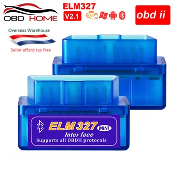 

OBD2 Car accessories Mini ELM327 V2.1 V1.5 Bluetooth OBD2 Diagnostic Tool ELM 327 Works On Android/PC Code Reader OBD2 Protocols