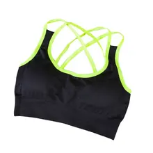 Для женщин Спортивная майка-Бюстгальтер с бретелями жилет топы майка Йога фитнес тренировка Лифчики без швов мягкий спортивный топ-стрейч на открытом воздухе