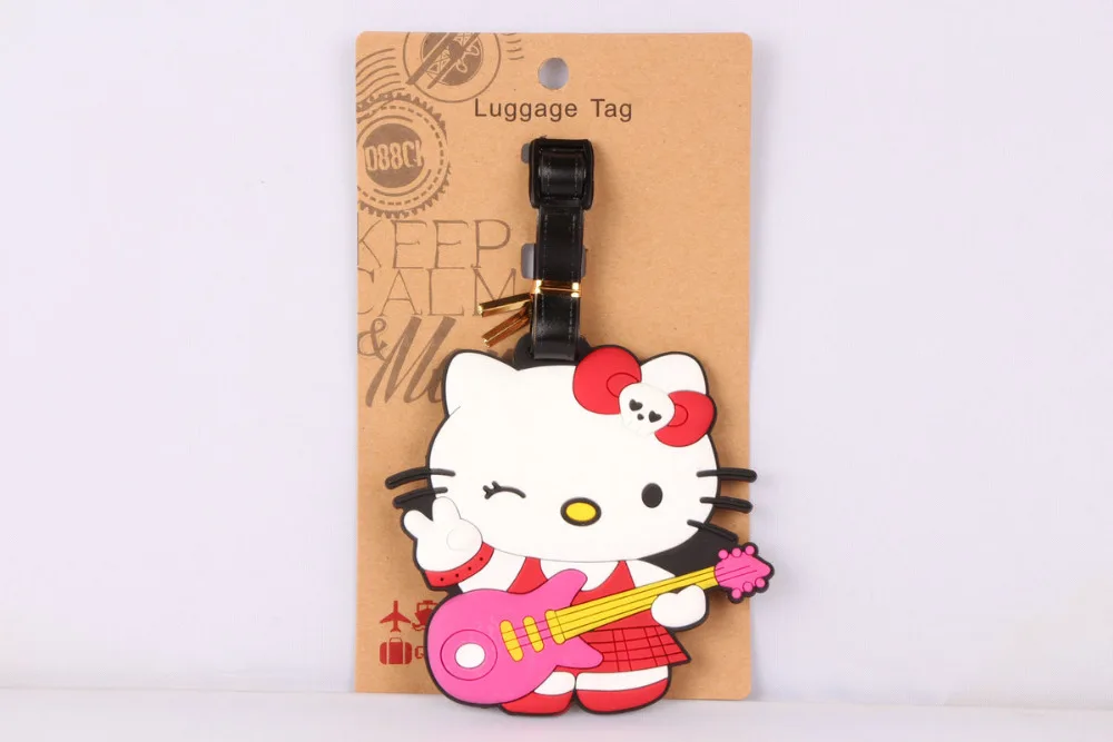 1 шт. hello kitty ПВХ сумка Подвеска путешествия Имя тег Новинка игрушки