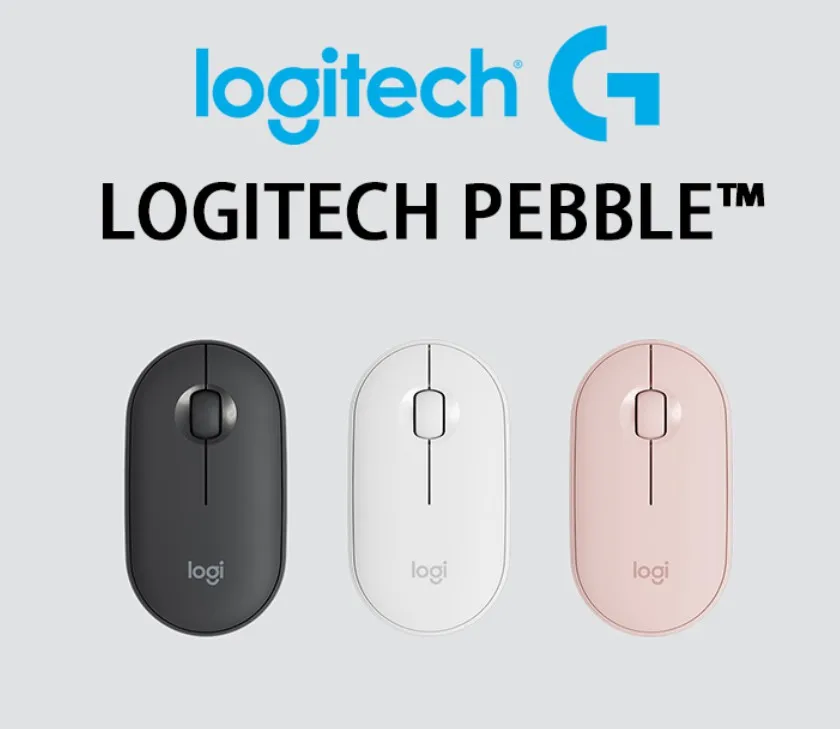 Logitech Pebble легкий мягкий беспроводной мышь Новинка года Bluetooth беззвучная мышка портативный современный красочный