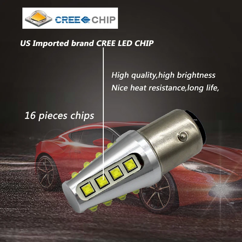 KEPUSI 2x 1157 BA15D 80W cree chip High Power Car LED Rear Reversing Tail Bulb signal light backup lamp sourcing 12V 24V white