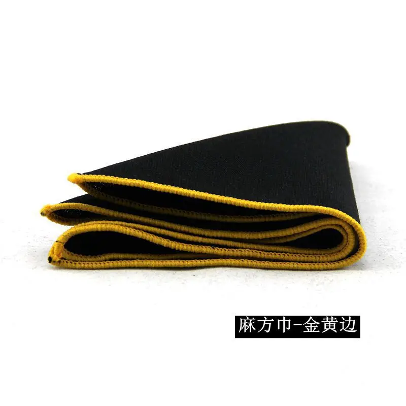 Mantieqingway модный бренд Hankies мужские квадранные Карманные Платки официальные деловые костюмы сплошной цвет платок 23*23 см - Цвет: Golden