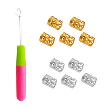 11 шт полые железные волосы кольца для косичек с крючком для украшения женщин мужчин