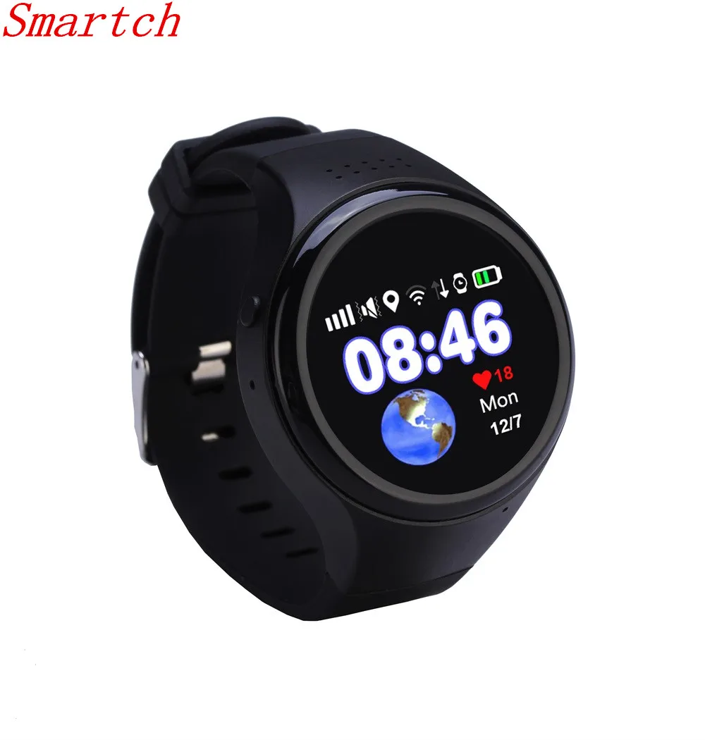 

Smartch Super GPS tracking watch for Children old man T88 Smart watch 1.22" touch screen SOS Emergency Anti-lost WIFI LBS AGPS