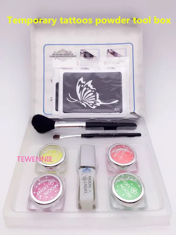 Free Shipping Temporary Tattoo Kit Contains Tattoo Sticker Template And