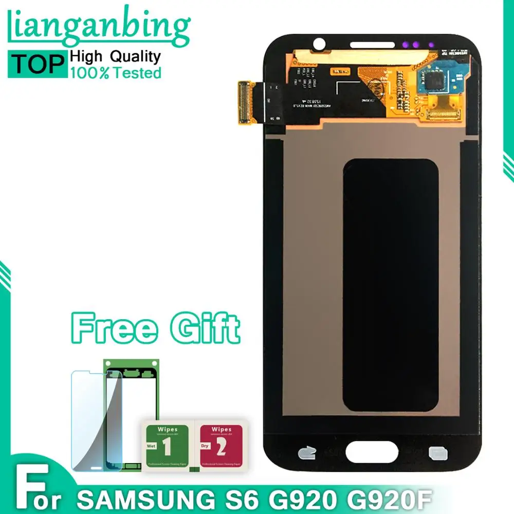 ЖК дисплей 5 1 ''Super AMOLED для SAMSUNG Galaxy S6 G920 G920F сенсорный экран с дигитайзером в
