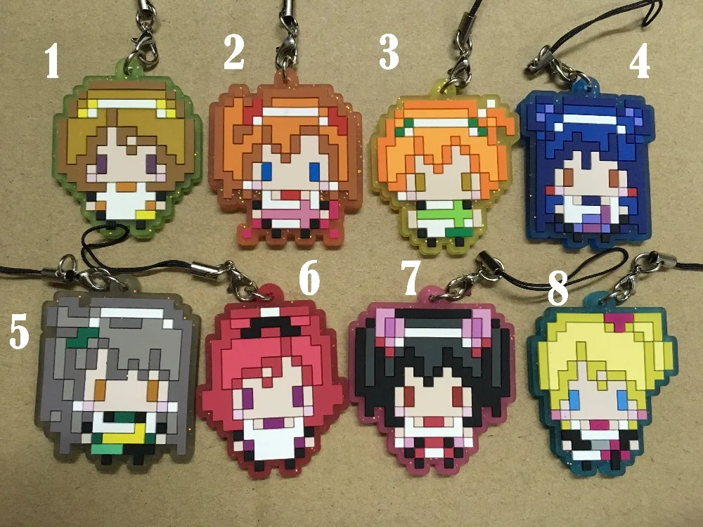 

H002 Love Live Anime keychain Rubber strap phone charms