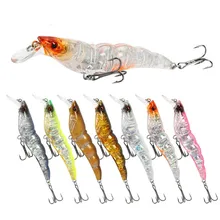 1pcs 100mm/13g Simulation Shrimp Fishing Lure Minnow Crankbait Hard Bait Tight Wobble Slow Sinking Jerkbait Fishing Tackle