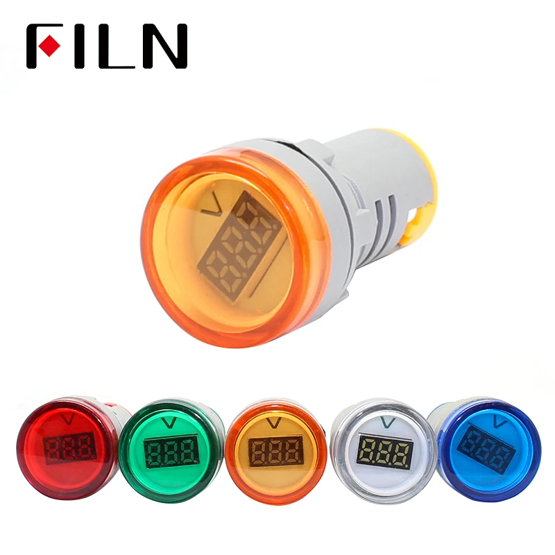 Power AC220V 22mm Digital Display Ampermeter Monitor Current Indicator Signal Light Ammeter Tester Measuring 0-100A Ampere Meter mini digital voltmeter ammeter 22mm round ac 50 500v 0 100a amp volt voltage tester meter dual led indicator pilot lamp light