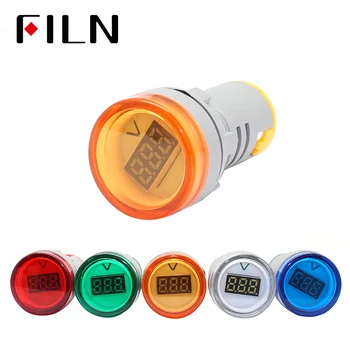 

Power AC220V 22mm Digital Display Ampermeter Monitor Current Indicator Signal Light Ammeter Tester Measuring 0-100A Ampere Meter
