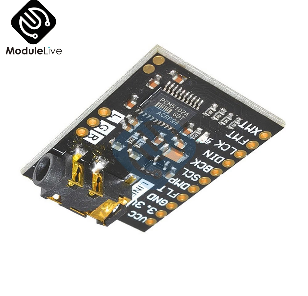 Модуль PCM5102 звуковая плата со стерео разъемом Beyond ES9023 PCM1794A DAC для Raspberry Pi pHAT модуль