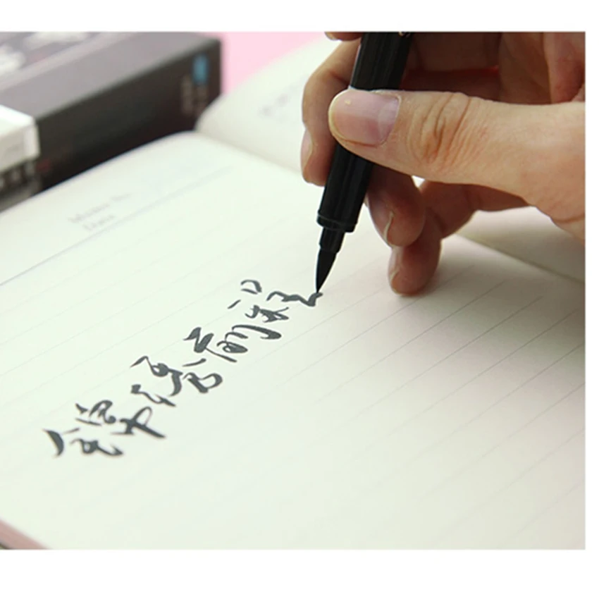 Каллиграфия черные чернила для ручки многоразовая пластиковая мягкая ручка для подписи/студенческие занятия каллиграфией офисные школьные принадлежности
