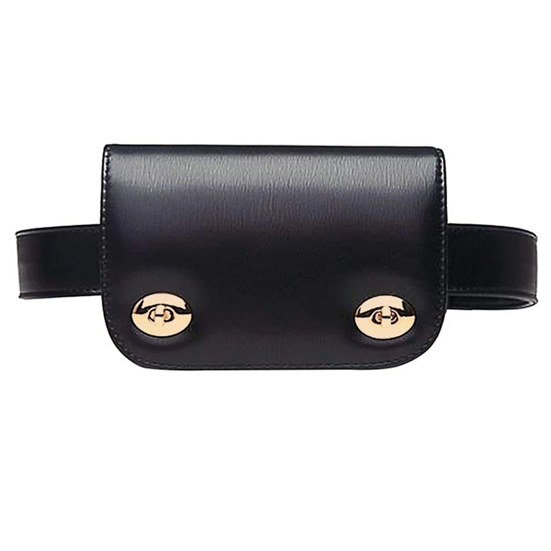 Новая мода Повседневное Высокое качество матч модные однотонные поясная сумка черный женский Скорректированная пояса сумка женская