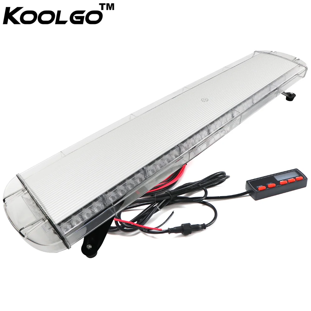 

KOOLGO 42" 80 LED Car Roof Flashing Strobe Emergency Light DC 12V 24V LED Truck Police Fireman Warning Lights Red Blue Amber