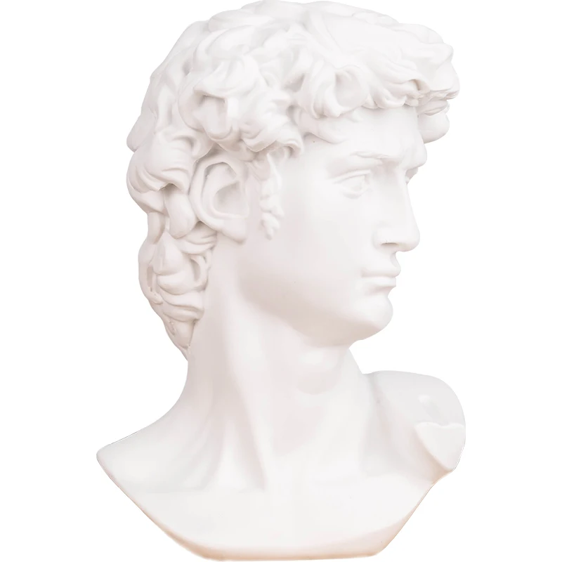 Современный минималистский статуя Давида маленькая штукатурка Смола Декоративная скульптура фото позирует реквизит