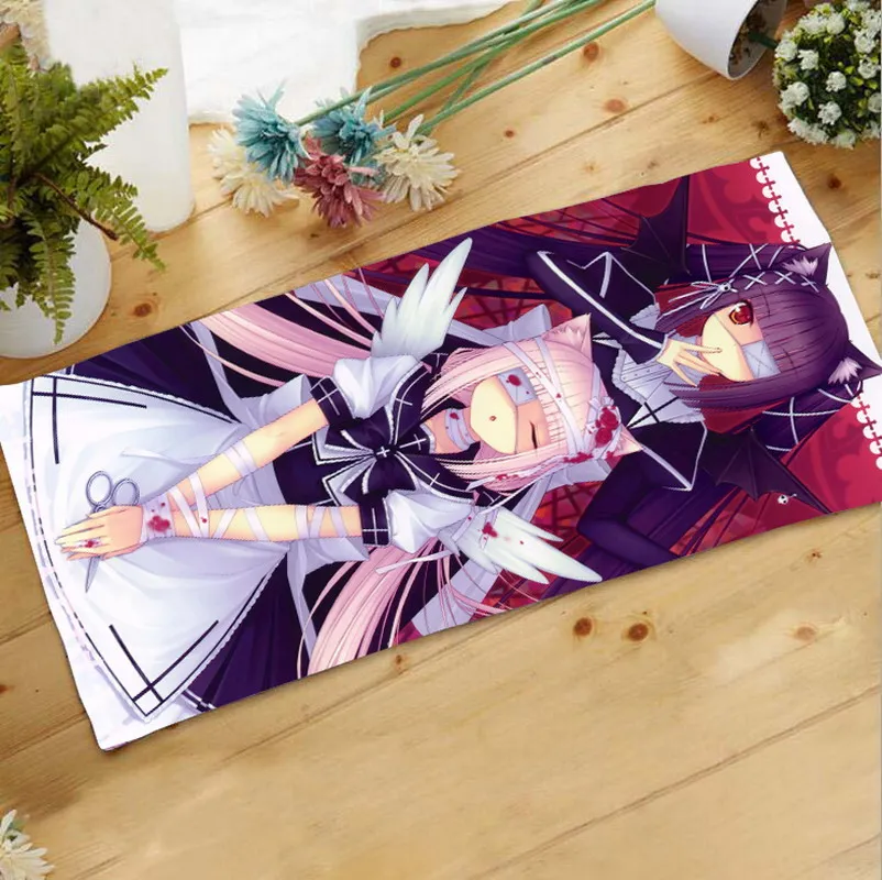 Новинка октября домашний текстиль Nekopara Anime Шоколад и ваниль 71*32 см одностороннее