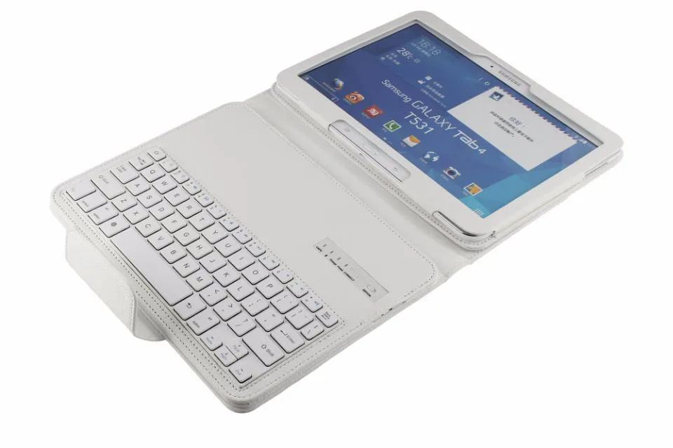Для samsung GALAXY Tab 4 10,1 T530 T531 T535 съемный Беспроводной Bluetooth клавиатура Портфолио Фолио кожаный чехол