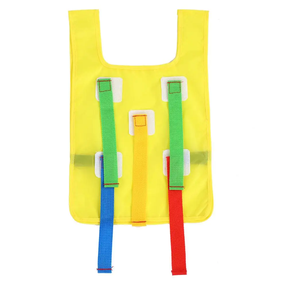 3pcs yellow 3 шт./партия, детский трикотажный жилет для улицы, школы, игры с хвостиками, Детский жилет - Цвет: 3pcs yellow