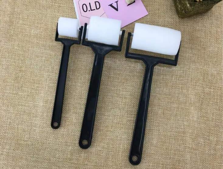 3pcs/set new White Sponge Brush Foam Painting Roller Brush Kids Craft