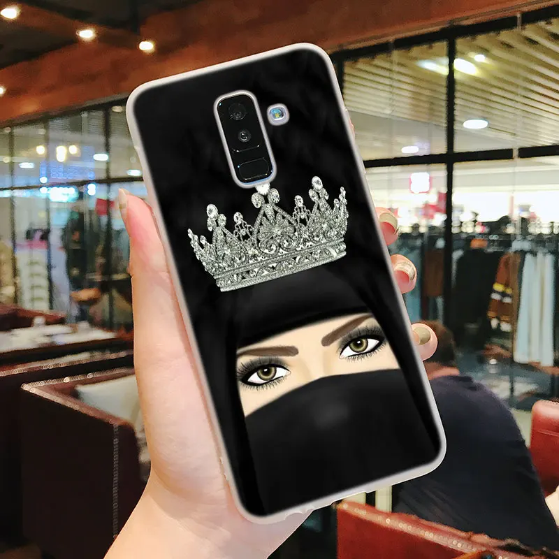 Силиконовый чехол для телефона женский в хиджабе лицевая корона Samsung Galaxy A8S A6S A9 A8