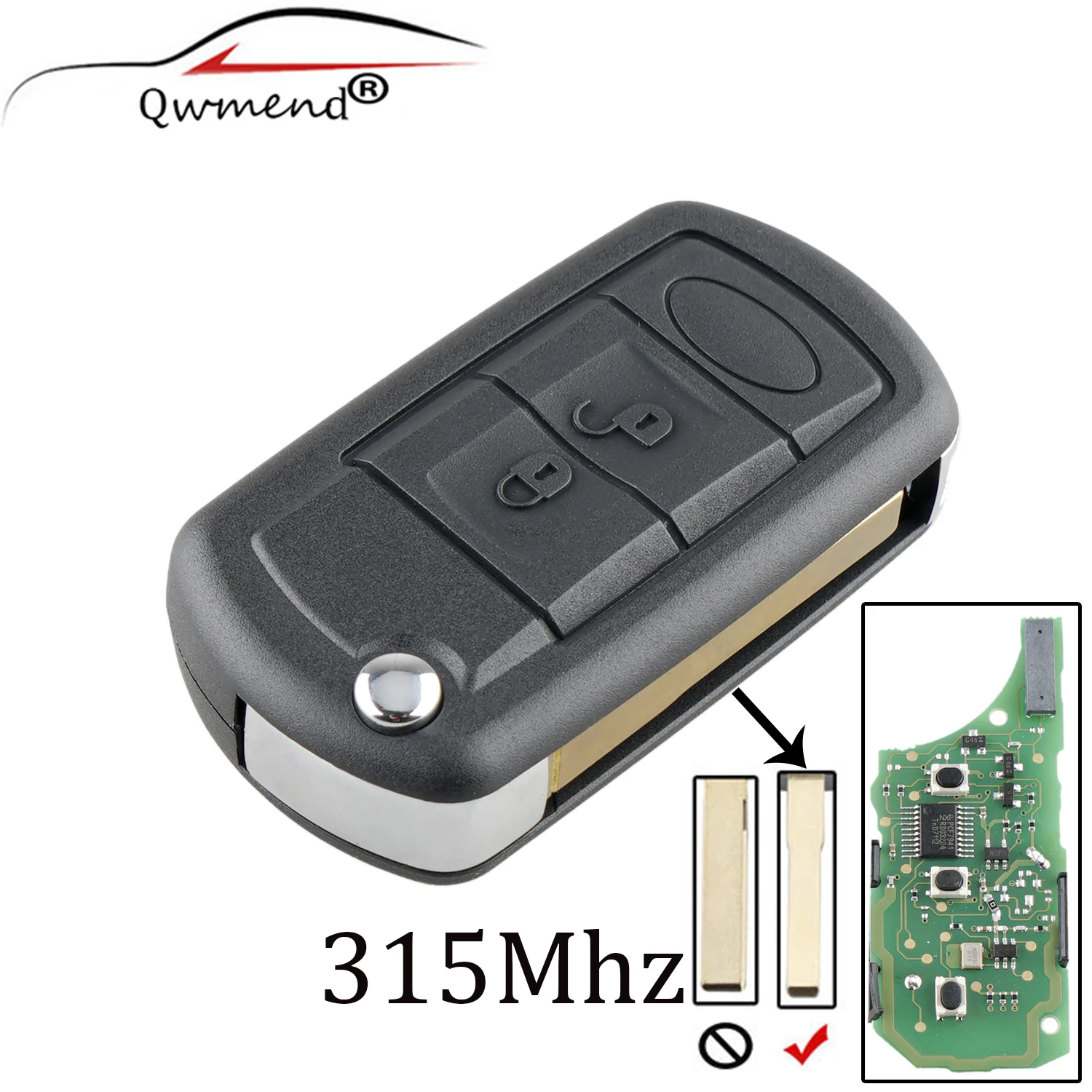 QWMEND 3 кнопки 315 МГц PCF7941 чип дистанционный ключ для Land Rover Range LR3 Sport 2008 2009 2010