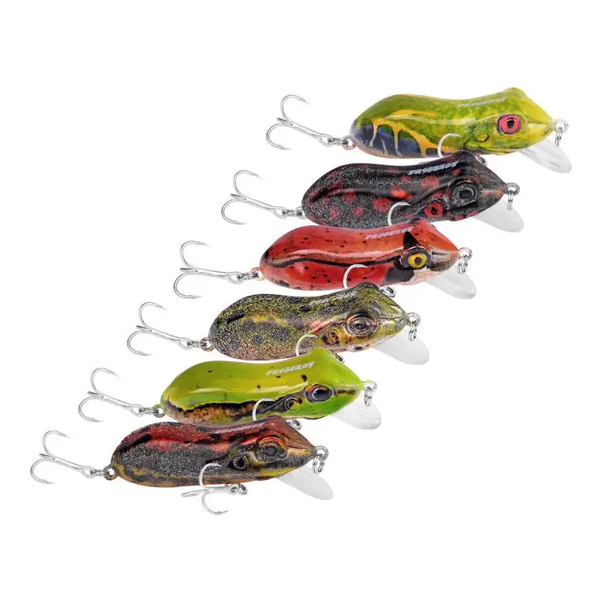 1PC Fishing Lures 4cm Plastic Hard Bass Baits 6 Colors Minnow Lures