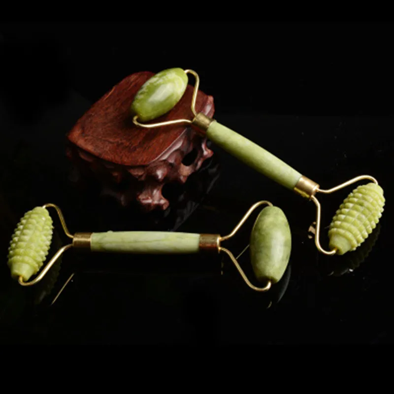 Beli DROP Shipping Alami Kecantikan Wajah Massager Wajah Alat Angkat Buatan Jade Roller Wajah Tipis Massageador Alat Perawatan Kulit Wajah