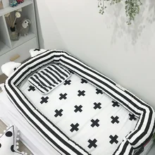 Детские спальные кроватки для новорожденных, мягкие хлопковые детские гнезда, люминесцентная кроватка-корзинка, кровать для путешествий, толстый матрас для колыбели