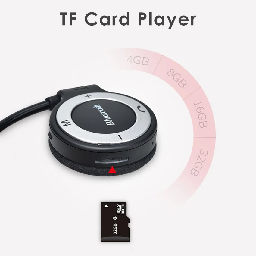 Aimitek Беспроводные спортивные наушники с шейным ремешком Bluetooth стереонаушники
