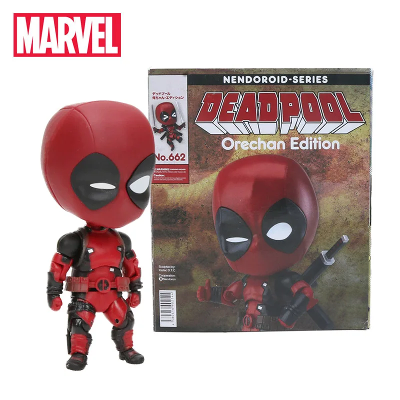 Najtaniej 10cm Marvel zabawki Nendoroid seria 662 śliczne Deadpool Orechan Edition pcv figurka Superhero model kolekcjonerski Doll Toy