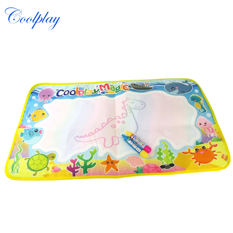 

Coolplay 59x36cm Rainbow Water Drawing Mat & 2 Pens Water Doodle Mat Coloring Books for Painting Rug Xmas gift for kids )